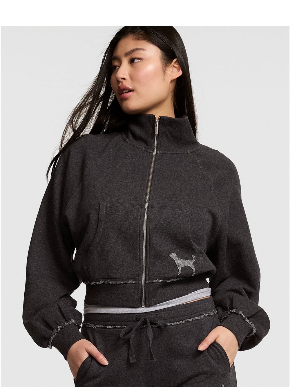 Campus Terry Mock-Neck Full-Zip Sweatshirt
